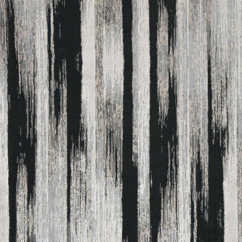 4' X 6' Black Silver and Gray Abstract Power Loom Area Rug